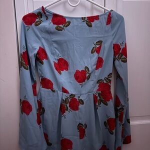 Urban Outfitters Blue Floral Jumpsuit